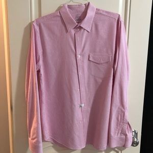 Men’s Stripped Pink Button Down Shirt